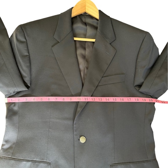 MICHAEL Michael Kors Black 100% Wool 2 Button Blazer Sport Coats Size: 40R - Picture 11 of 16